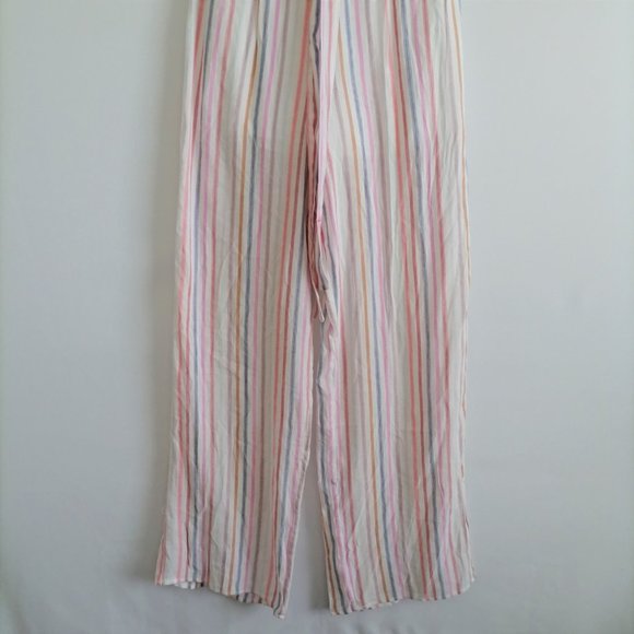 Mi Ami Francescas Womens Pink Multi Striped Pantsuit Jumpsuit Romper S New - Picture 4 of 8